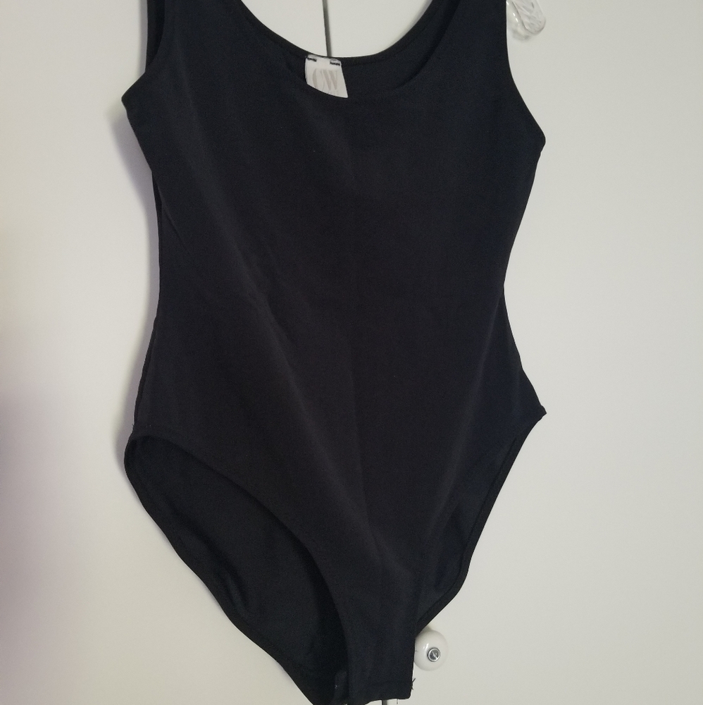 Bodysuits are Back!  Black Tank, Size S